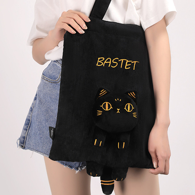 Logo del Cliente Gaia Anderson Cat Canvas Bag Plush Shoulder Bag Diagonale Straddle Bag
