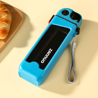 Coppa di paglia di plastica portatile per la temperatura Coppa estetica quadrata per sport Coppa d'acqua per attività