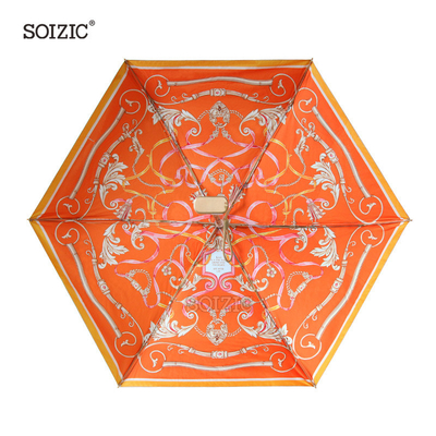 Presentazione Set regalo Sciarpa cinese Set ombrello a cinque pieghe realizzato in seta di mughetto al 100%