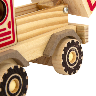 Decorazione dell'agenzia di viaggio Essential Modello di bulldozer in legno fatto a mano con stampa a 2 colori