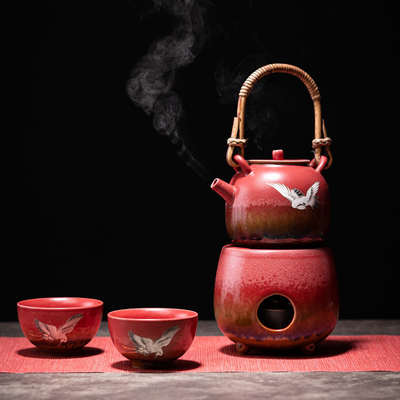 Xianhe Yangwen Teapot Alcohol Lamp Tea Warmer Set Business Gift con 1 stampa a colori