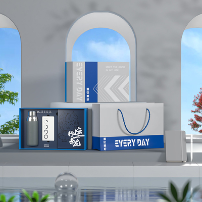 Business Set a quattro pezzi Accompagnamento Termos Cup Power Bank A5 Notebook Baoke Gel Pen