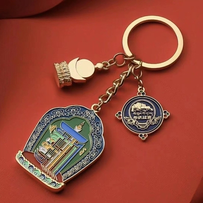 2024 Portachiavi personalizzati in lega di zinco Carabiner con logo del cliente e stampa in gravura