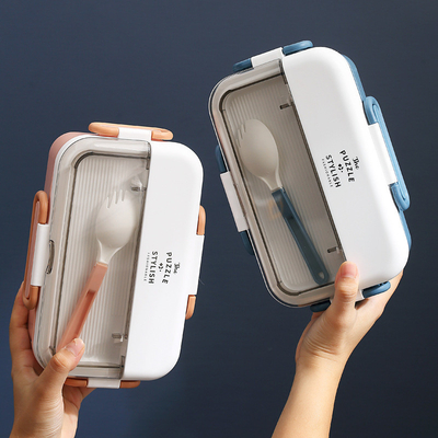 Logo personalizzato 304 in acciaio inossidabile Scatola Bento con riscaldamento dell'acqua e posate Ideale