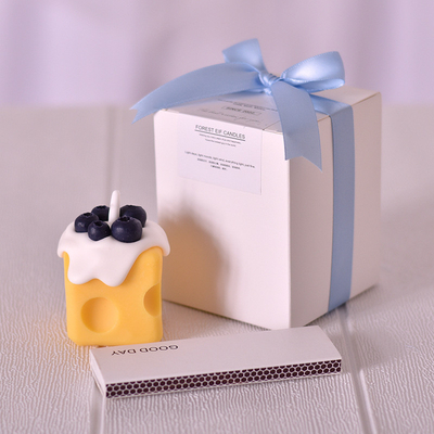Stone Style Carino Formaggio Aromaterapia Candela Scatola regalo portatile per il compleanno delle ragazze gioia