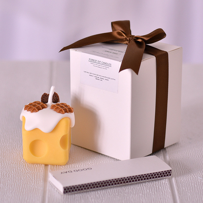 Stone Style Carino Formaggio Aromaterapia Candela Scatola regalo portatile per il compleanno delle ragazze gioia