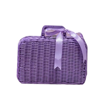 Cestino di picnic viola da mano ideale per le attività e i regali di compleanno delle donne