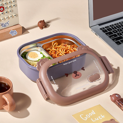 Scatola di pranzo isolante in acciaio inossidabile per il giorno dei bambini regalo 2 stampa grafica a colori