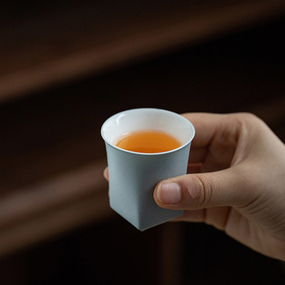 Unico set di tazze cinesi di tipo mobile realizzato a mano Tazza Wangzi Tazza Shunzi Tazza Rotonda Vaso Quadrato
