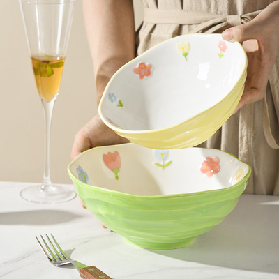 7 pollici di ceramica Noodle Bowl per la casa utensili da tavola Evento regalo e Silk Screen Printing