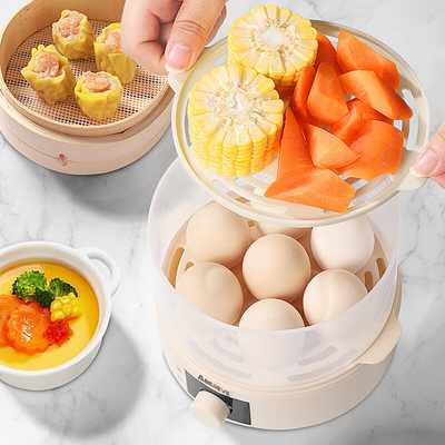 Hotel and Resort Double layer Egg Cooker Small Power Steamer per dormitori domestici