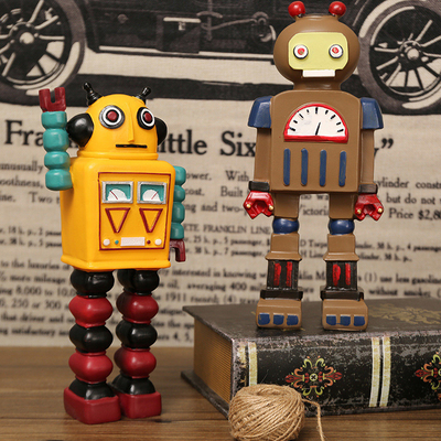 Decorazioni per finestre e artigianato per il giorno del padre Decorazioni per modelli di robot retrò