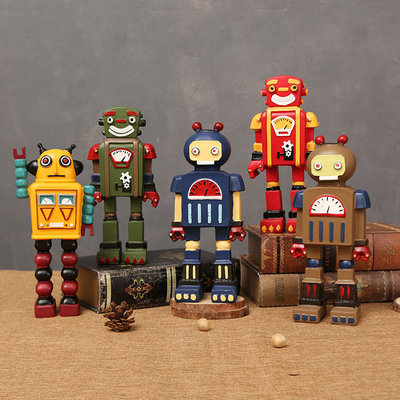 Decorazioni per finestre e artigianato per il giorno del padre Decorazioni per modelli di robot retrò