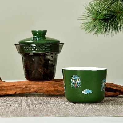 Dragon Pearl Tea Balls e Mugwort Fragrance Tea Set in scatola di plastica personalizzata