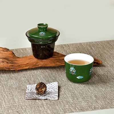 Dragon Pearl Tea Balls e Mugwort Fragrance Tea Set in scatola di plastica personalizzata