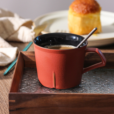 Stampa su telaio di seta Tazza minimalista giapponese Premio per attività pratiche per tazze di caffè