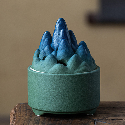 Attività Decorazione desktop Ceramica grezza creativa Mountain View Incenso