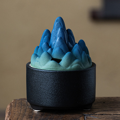 Attività Decorazione desktop Ceramica grezza creativa Mountain View Incenso