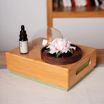 1 Set di maglieria per fiori in ceramica a colori con vassoio di bambù e borsa regalo