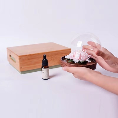 1 Set di maglieria per fiori in ceramica a colori con vassoio di bambù e borsa regalo