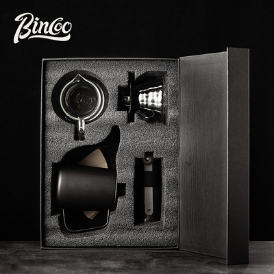 Scatola regalo per caffè fatta a mano Confezione bottiglia d'acqua a bocca lunga Tazza filtro condivisione della pentola Handshake Grinder di fagioli Filtro carta regali