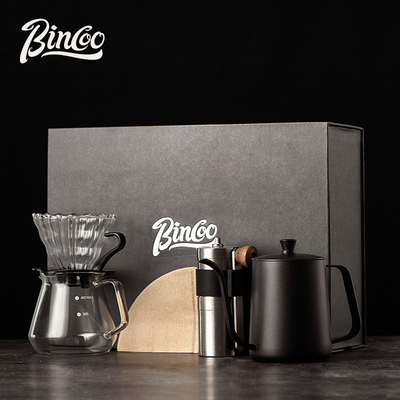 Scatola regalo per caffè fatta a mano Confezione bottiglia d'acqua a bocca lunga Tazza filtro condivisione della pentola Handshake Grinder di fagioli Filtro carta regali
