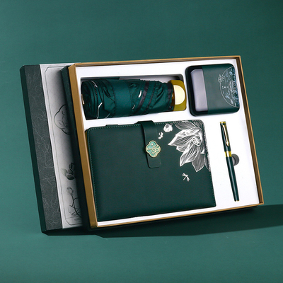 Set regalo improntato a colori per il business Notepad Coppa isolante e penna per logo personalizzato