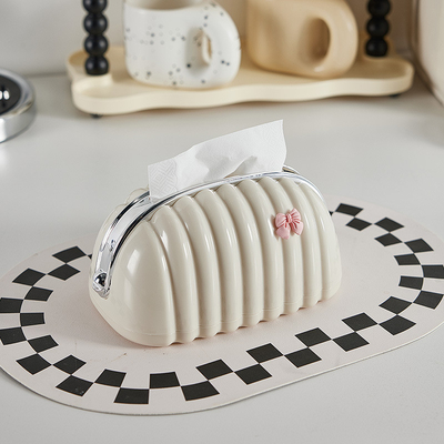 Creative Travel Agency Decor Cream Stile Tissue Box per Organizzazione del Desktop e dei cassetti