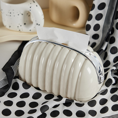 Creative Travel Agency Decor Cream Stile Tissue Box per Organizzazione del Desktop e dei cassetti