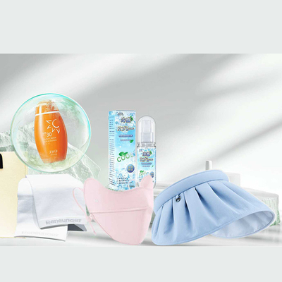 Set combinato di filtri solari estivi Benefici per i dipendenti Presentazione regalo con asciugamano di raffreddamento