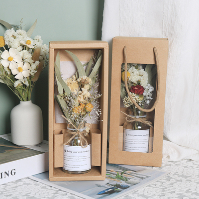 Agenzia di viaggio Delight Giorno della dea regalo garofano fiori secchi bouquet in bottiglia di vetro