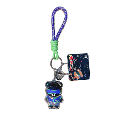 2 Color Graphics Printing Cool Bear Keychain Acrylic Doll Keychain per prodotti per ufficio