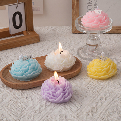 Fiore di peonia candela di aromaterapia per altre attività regalo di decorazione del logo del cliente