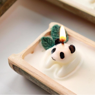 Candela di bambù personalizzata Buonanotte Aromaterapia Panda per ospiti di hotel e resort