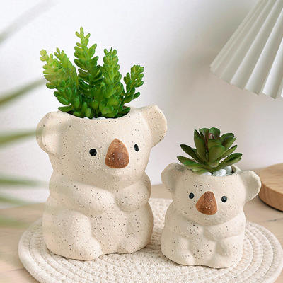 Giornata del Padre Stile creativo europeo Animali cartoni animati Vaso di fiori in ceramica Decorazione regalo