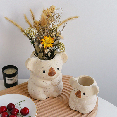 Giornata del Padre Stile creativo europeo Animali cartoni animati Vaso di fiori in ceramica Decorazione regalo
