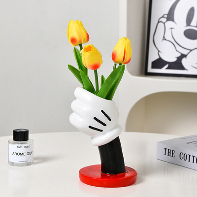 Disegno di logo unico Moderno Minimalista Vaso a mano Mickey per la decorazione creativa della casa