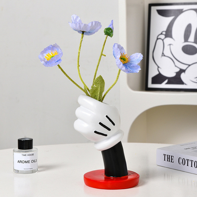 Disegno di logo unico Moderno Minimalista Vaso a mano Mickey per la decorazione creativa della casa