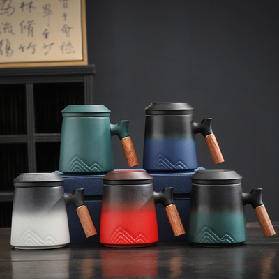 Fu Lu Storage Fast Cup Set in Portable Leather Gift Box Perfetto per le occasioni speciali
