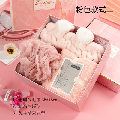 Perfetto regalo per i viaggiatori Corallo velluto assorbente asciugamano orso Set in colori personalizzati