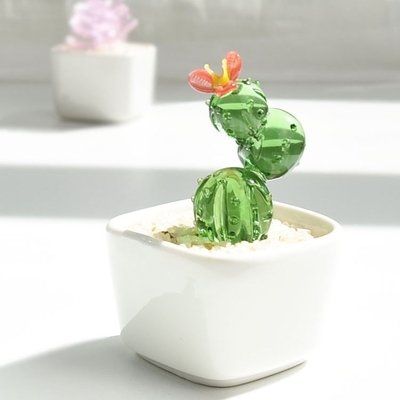 Promozione Decora regali Ornamenti di vetro per cactus succulenti e piante in vaso