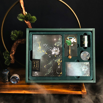 Zaino regalo per ringraziare Set di quaderni con note adesive di design retrò
