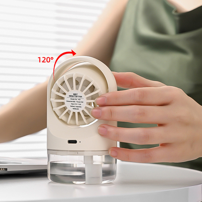 Mini Ventilatore USB a raffreddamento idrico per desktop Turbina pieghevole Umidificazione dell'aria fredda con spray