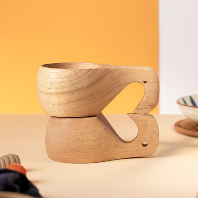 Aggiorna il tuo equipaggiamento di viaggio con la tazza di caffè creativa integrata in legno finlandese retrò