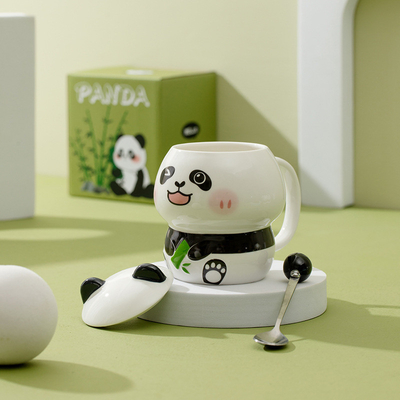 Uso Scenari Gioielli d'affari Cartoon carino Panda Tazza ceramica per aziende di tazze