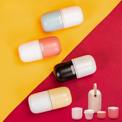 Creative Capsule Quick Cup Travel Kung Fu Tea Set per grafica 1 colore Stampa a colori