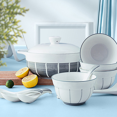 PHMI Perfetto 4,5 pollici Sopa in ceramica Bowl Set 1 stampa a colori per grafica regalo annuale