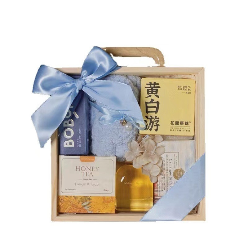 Relazioni con gli alunni/Rincontri di classe Acrilico trasparente Scatola portatile in legno per borsa regalo