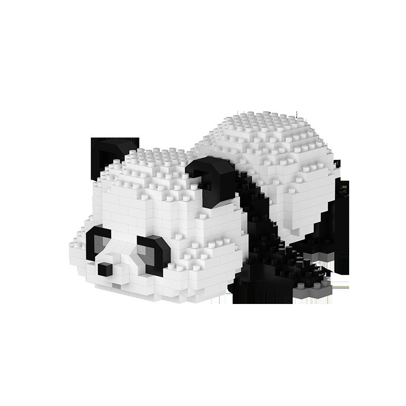 -Chic Panda blocchi di costruzione piccoli granuli assemblati giocattoli di plastica 1 stampa grafica a colori