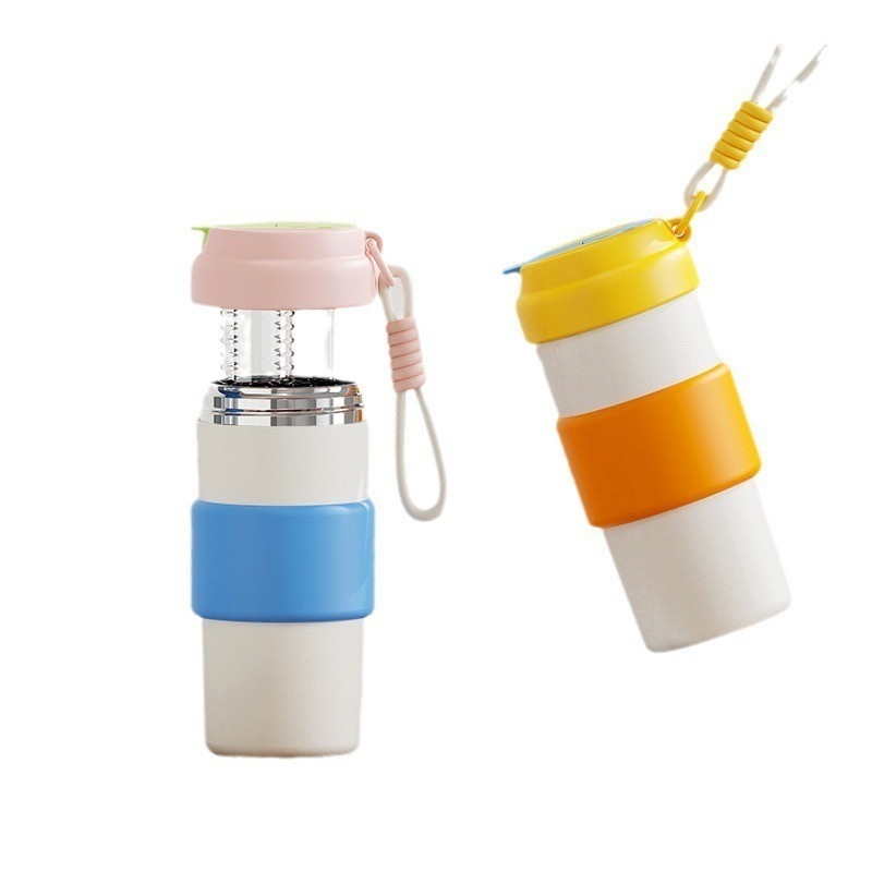 1 Color Graphics Printing Creative Contrasting Color Insulated Cup per il caffè portatile